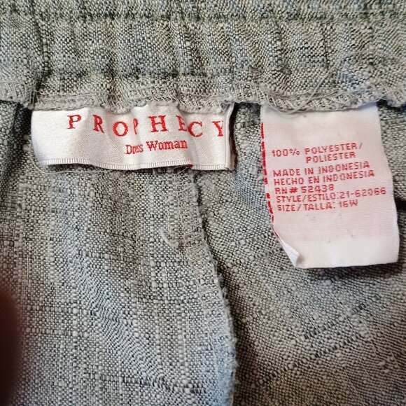 VGUC: Prophecy Sze 16W Sage Gray Embroidered Pantsuit - Picture 9 of 9
